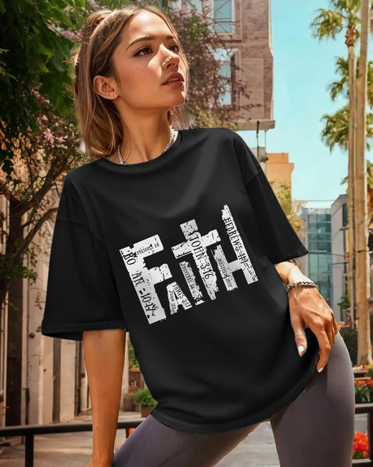 Flafens T Shirts for Women Graphic Tees - Womens T-Shirts Cotton Cute Fit Tshirts Teens Girls