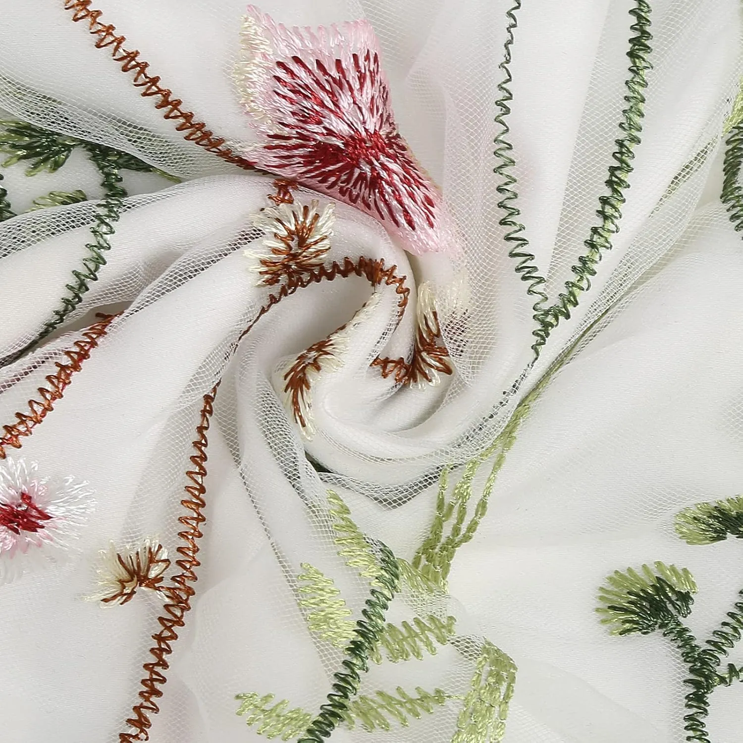 Floral Embroidered Women's Skirts - Vintage Tulle Wedding & Prom A-Line Flower Skirts with Elastic Waist