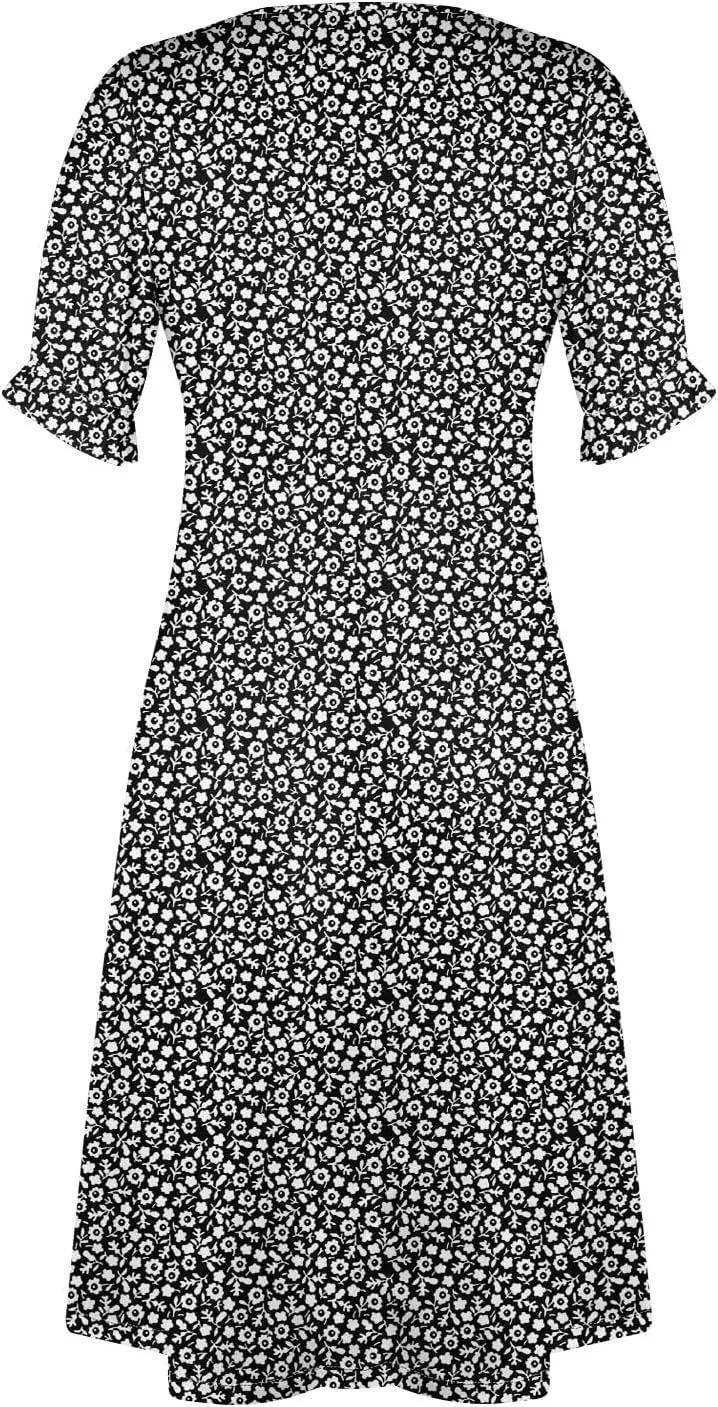 Formal Dresses for Women Curvy Summer Wrap Boho Maxi Dress V Neck Short Sleeve Hem Split Beach Prom Dresses 2025