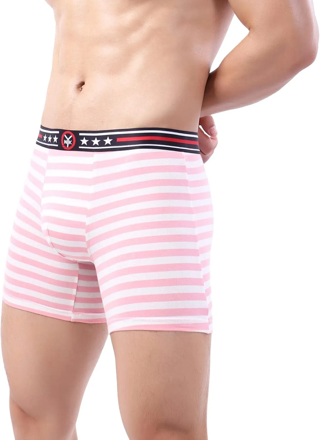 GIERIDUC Men's Stretch Thong Underwear Funny Boxer Briefs for Boyfriend Nylon Spandex Underwear Men Mens Assless Underwear