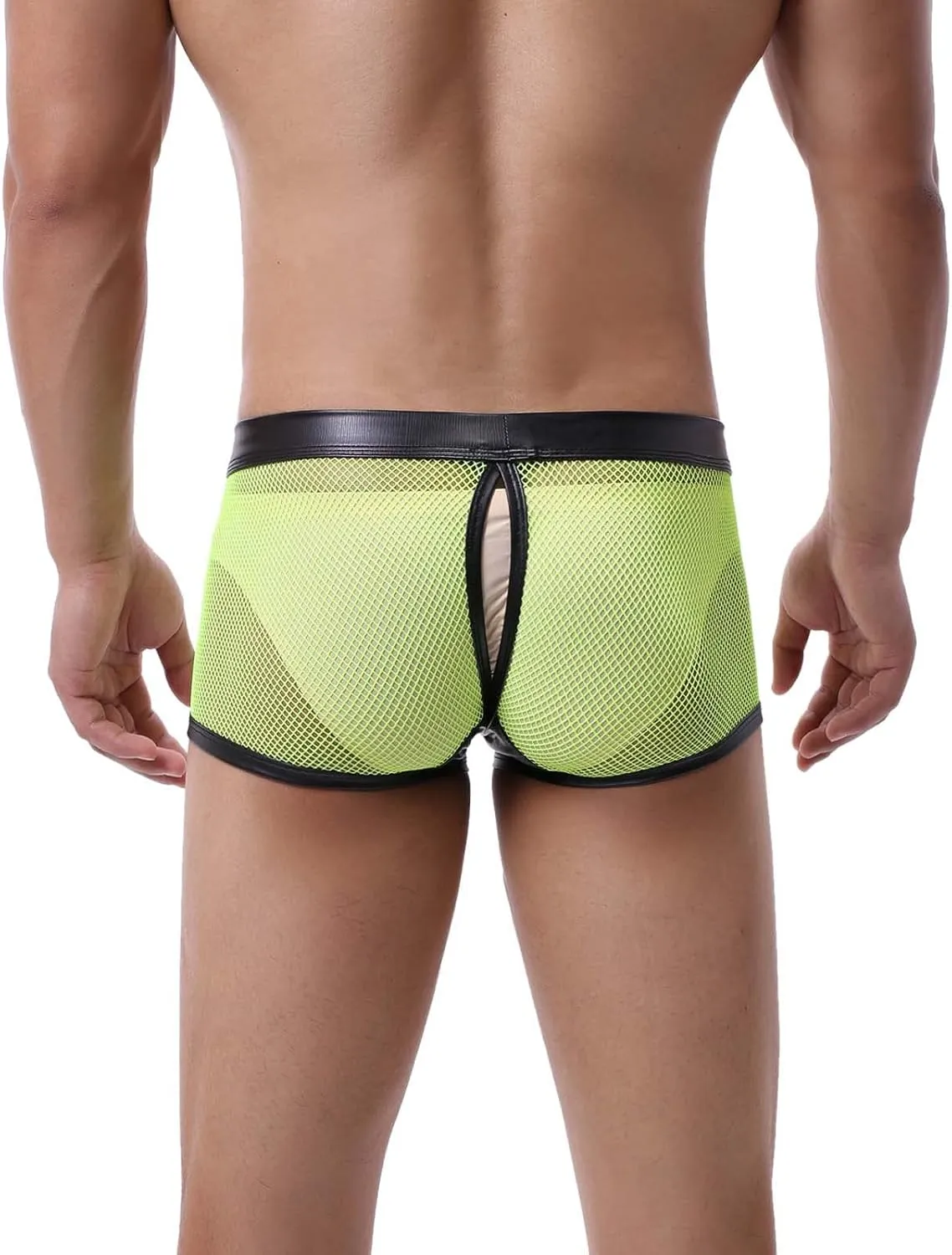 GIERIDUC Men's Stretch Thong Underwear Funny Boxer Briefs for Boyfriend Nylon Spandex Underwear Men Mens Assless Underwear