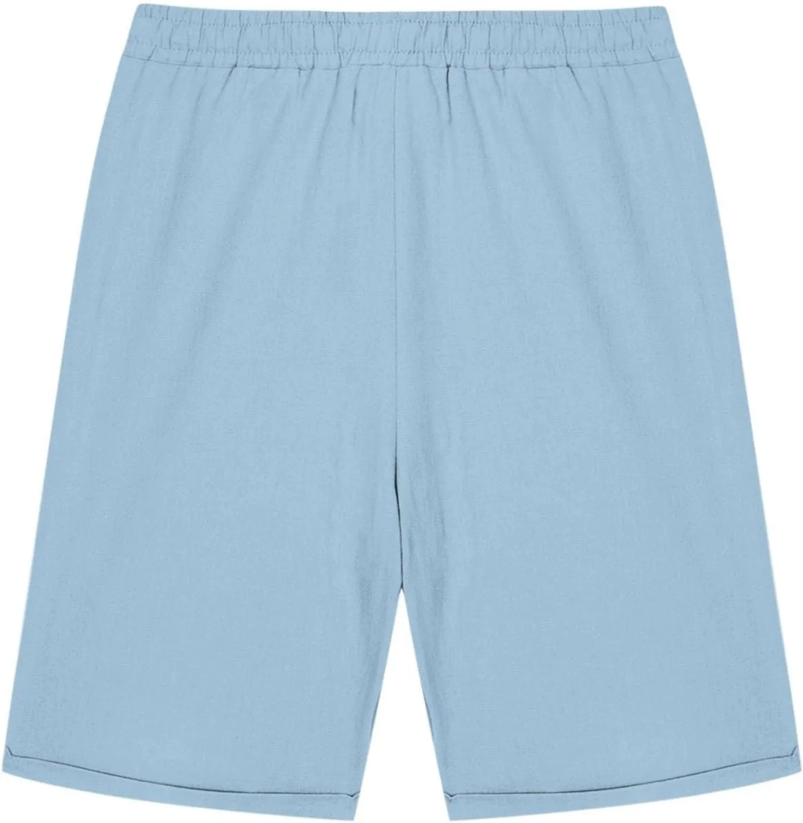 Girls Casual Bermuda Shorts Kids Knee Length High Waisted Summer Shorts Linen Comfy Drawstring Short Pants with