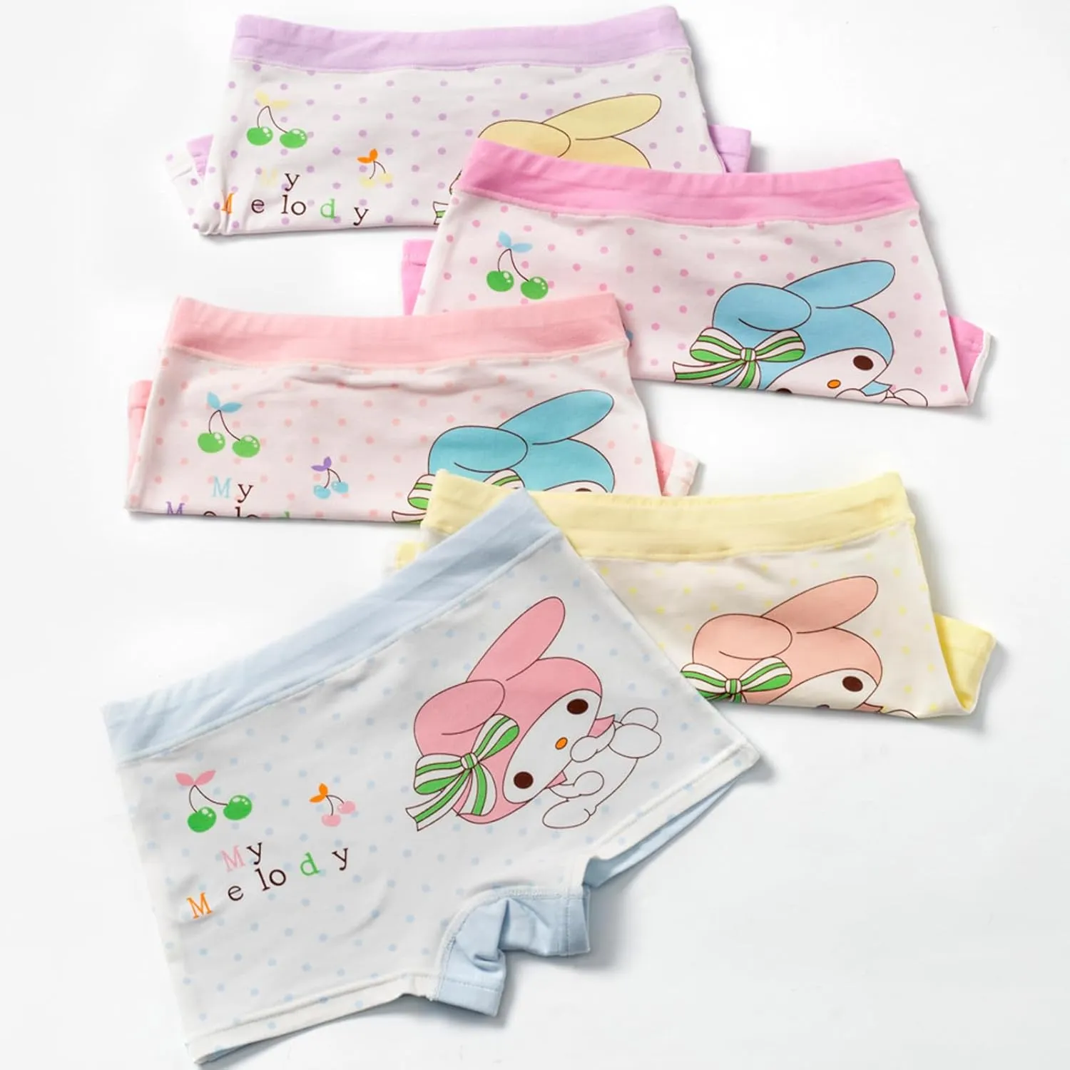 Girls Cotton Underwear Soft Boy Shorts Kids Boxer Briefs Panties(Pack of 5)