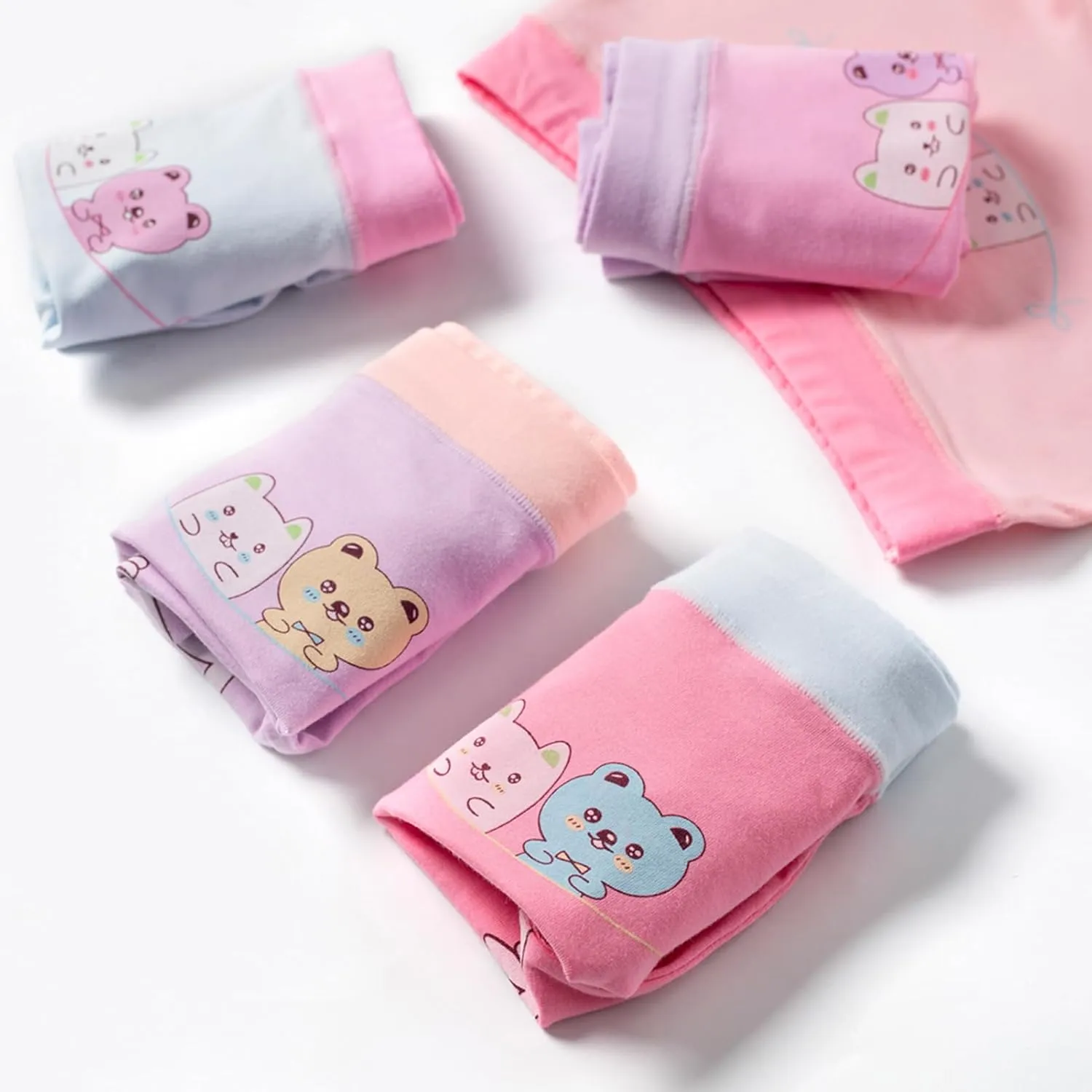 Girls Cotton Underwear Soft Boy Shorts Kids Boxer Briefs Panties(Pack of 5)