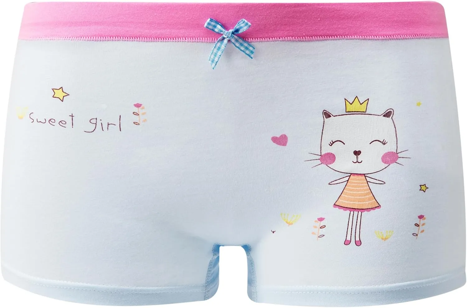 Girls Cotton Underwear Soft Boy Shorts Kids Boxer Briefs Panties(Pack of 5)