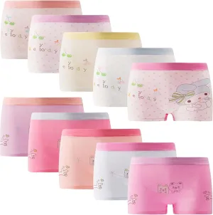 Girls Cotton Underwear Soft Boy Shorts Kids Boxer Briefs Panties(Pack of 5)