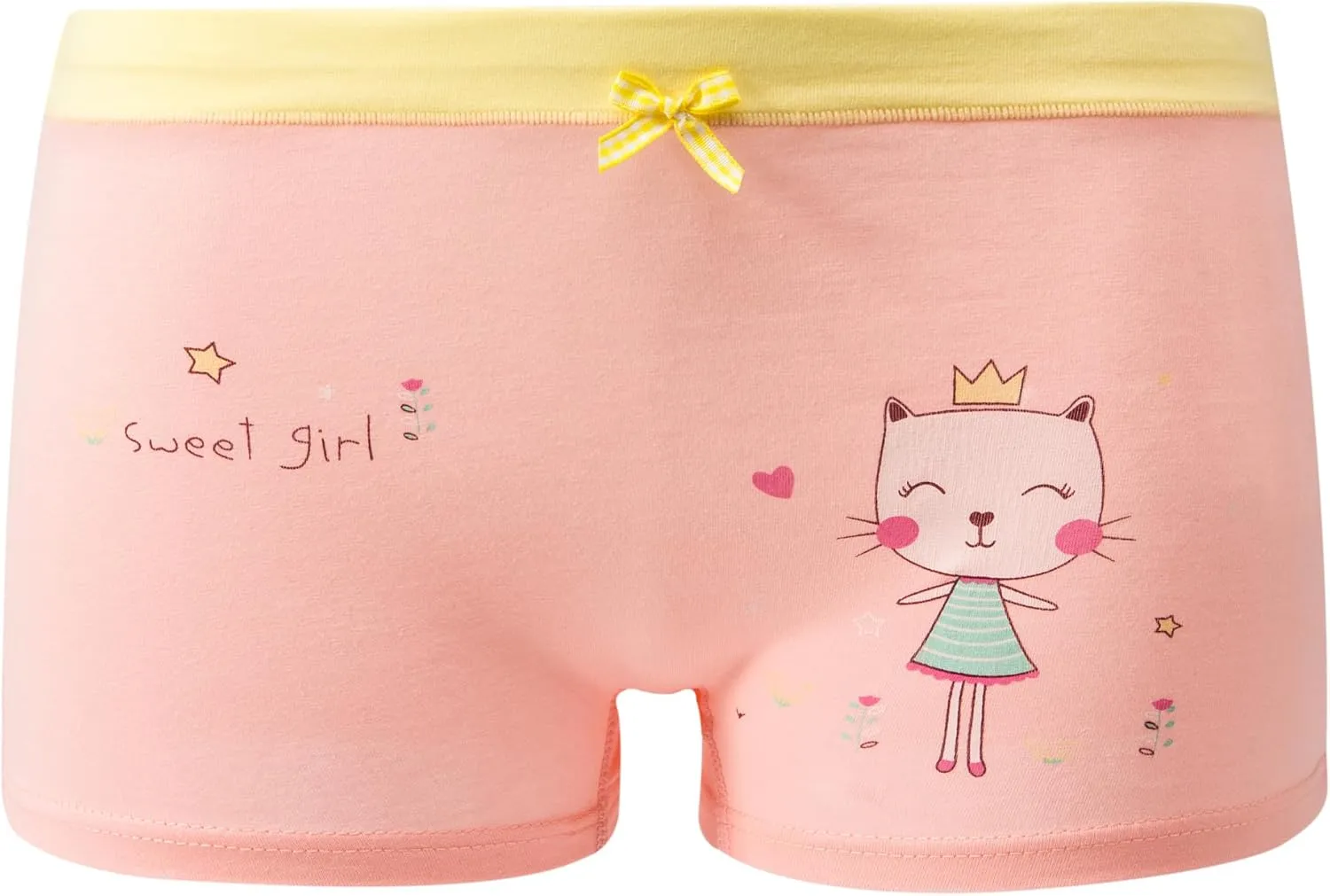 Girls Cotton Underwear Soft Boy Shorts Kids Boxer Briefs Panties(Pack of 5)