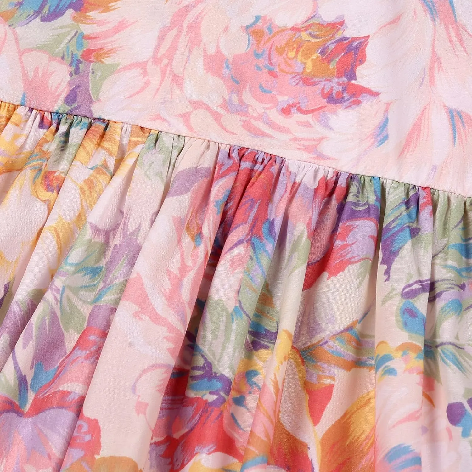 Girls Dress Casual Clothes Above Knee Floral Printed Dresses Backless Summer Dresses …
