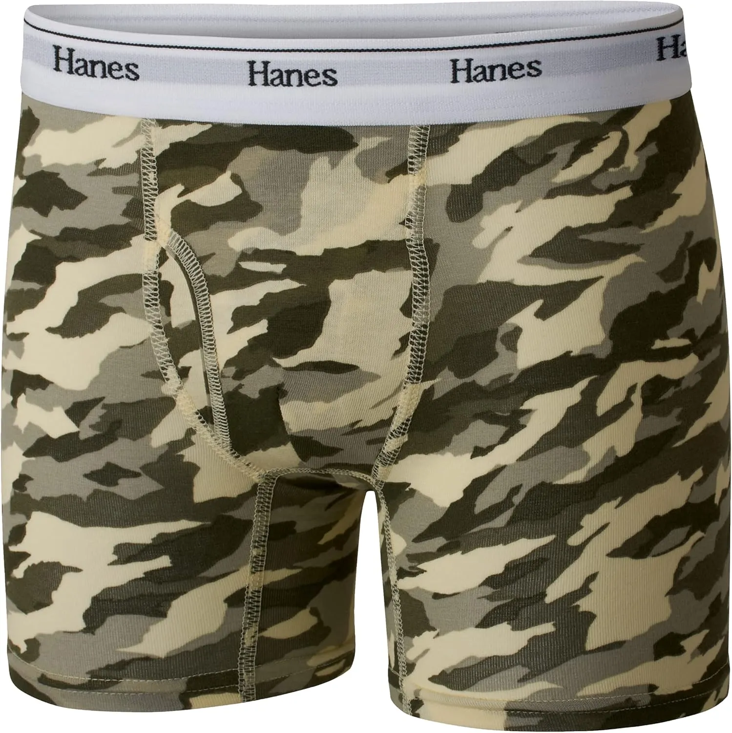 Hanes Boys' Boxer Briefs, Moisture-wicking Cotton Stretch Underwear, Assorted 5-pack