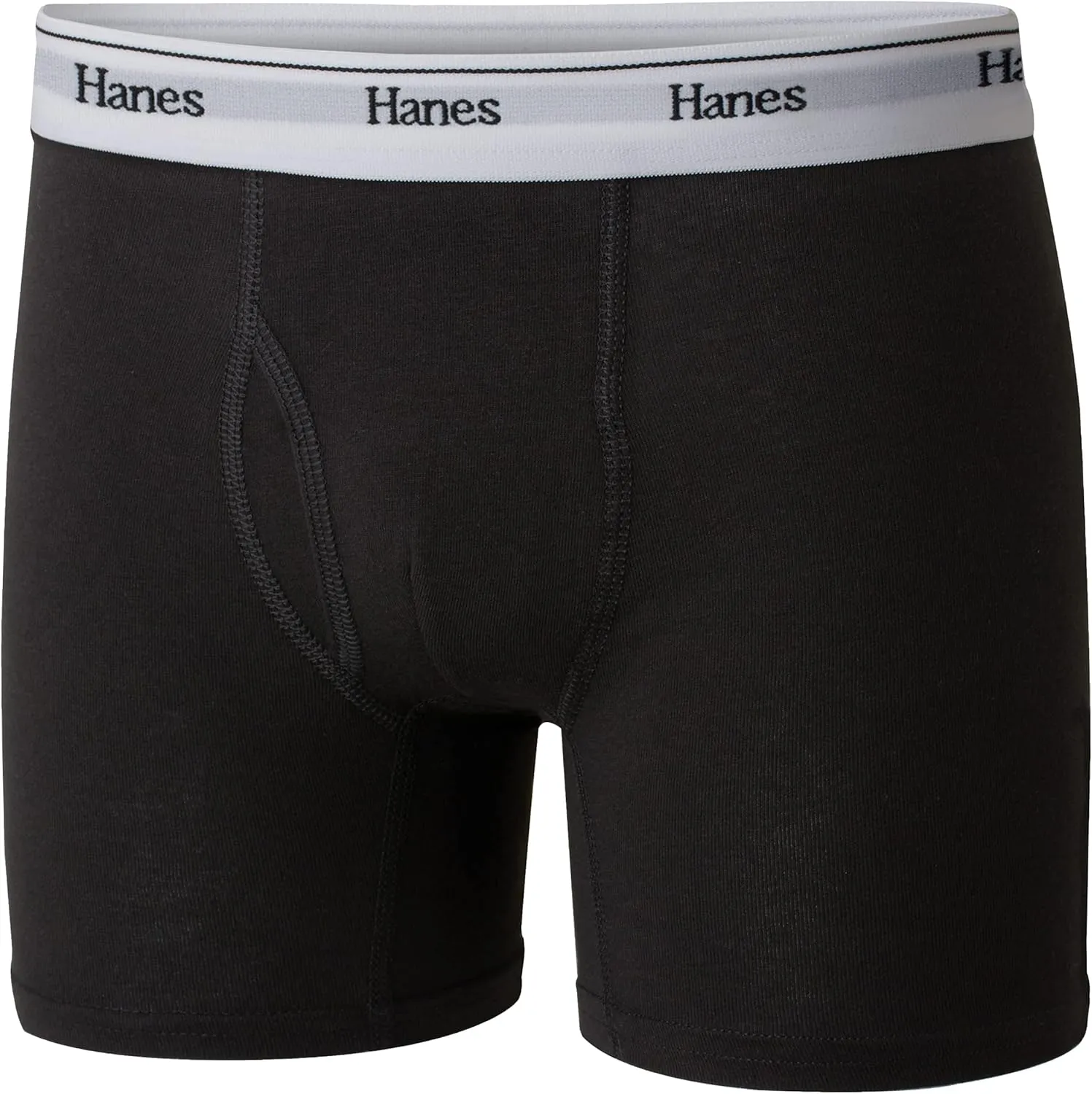 Hanes Boys' Boxer Briefs, Moisture-wicking Cotton Stretch Underwear, Assorted 5-pack