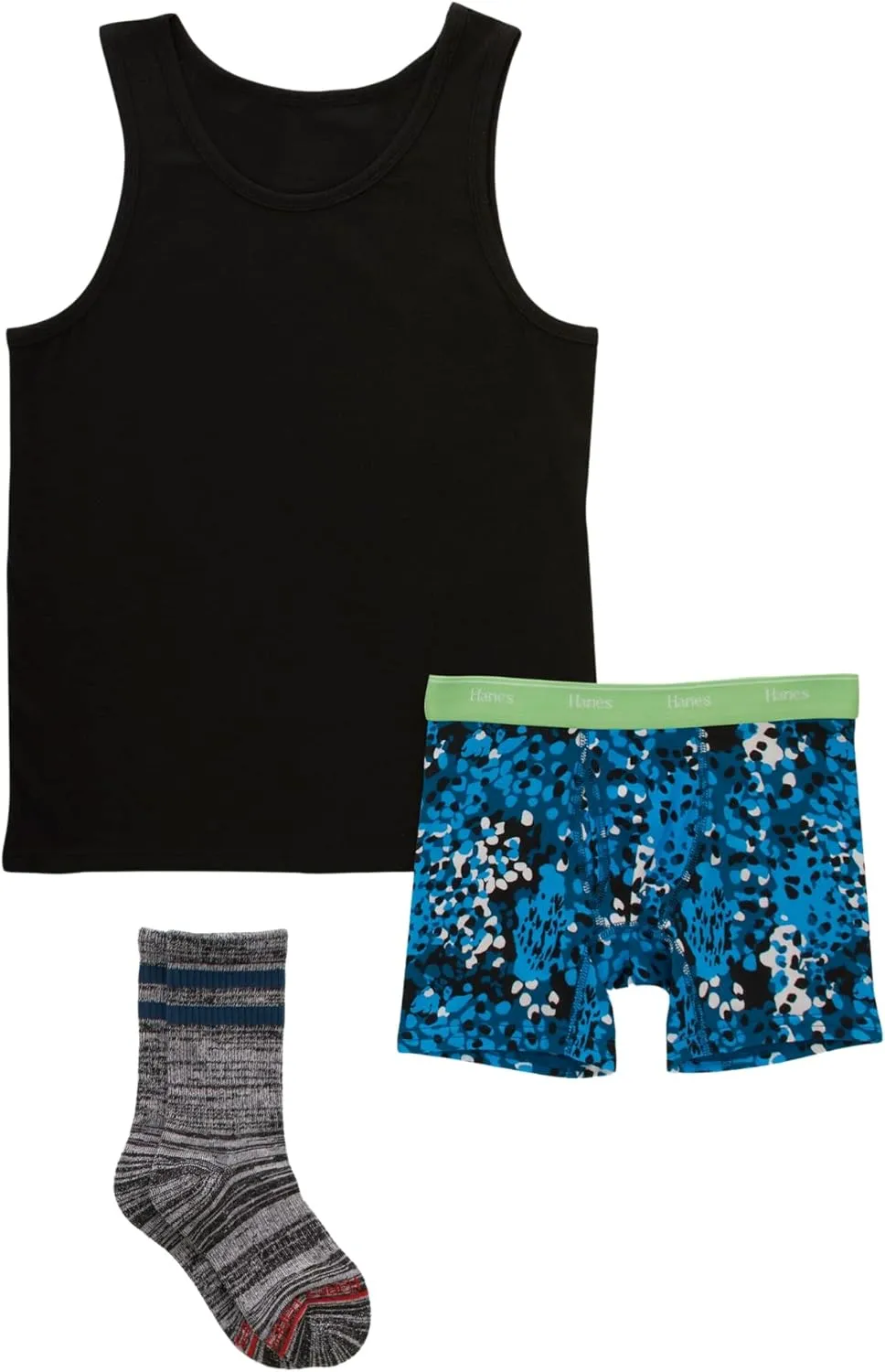 Hanes Boys' Boxer Briefs, Moisture-wicking Cotton Stretch Underwear, Assorted 5-pack