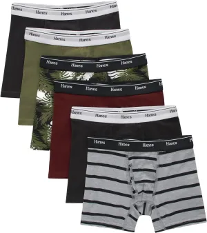 Hanes Boys' Originals Boxer Briefs, Tween Boy Underwear, Cotton Stretch, 6-Pack