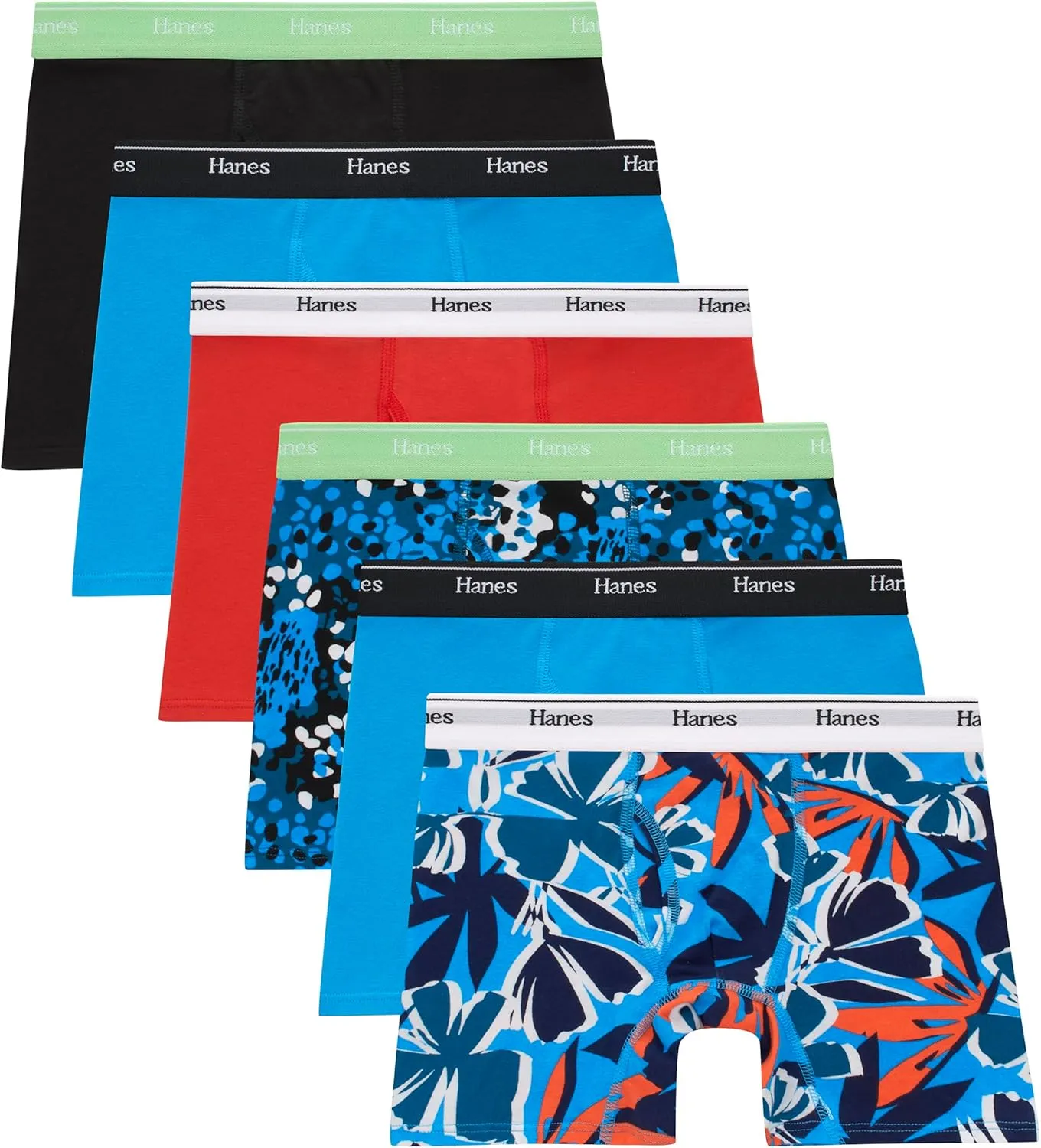 Hanes Boys' Originals Boxer Briefs, Tween Boy Underwear, Cotton Stretch, 6-Pack