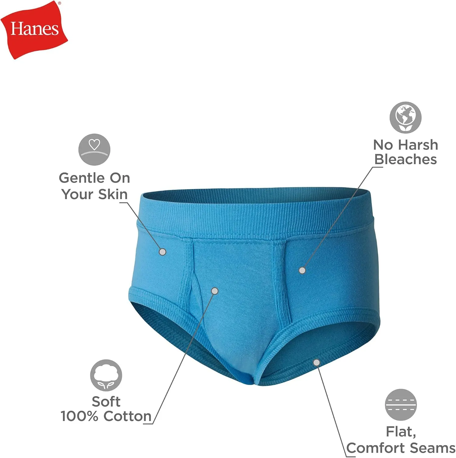 Hanes Boys' Pure Comfort Super Soft Tagless Smooth Underwear 10-Pack