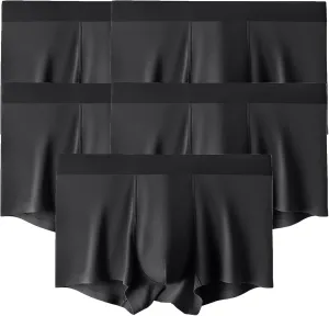 JEKE-DG Men's Ice Silk Boxer Briefs Cotton Modal Seamless Panties Underwear Sexy Breathable Briefs Shorts