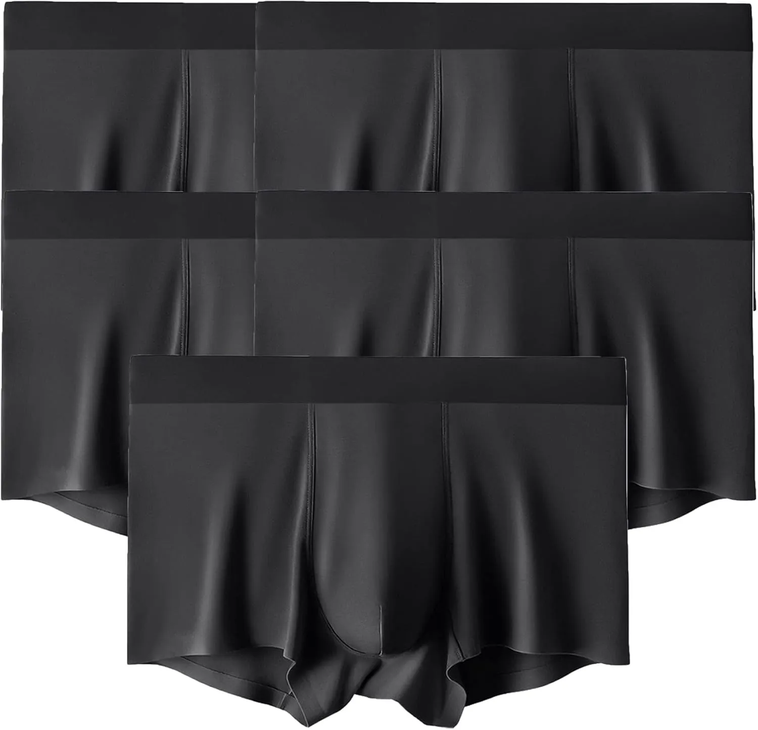 JEKE-DG Men's Ice Silk Boxer Briefs Cotton Modal Seamless Panties Underwear Sexy Breathable Briefs Shorts