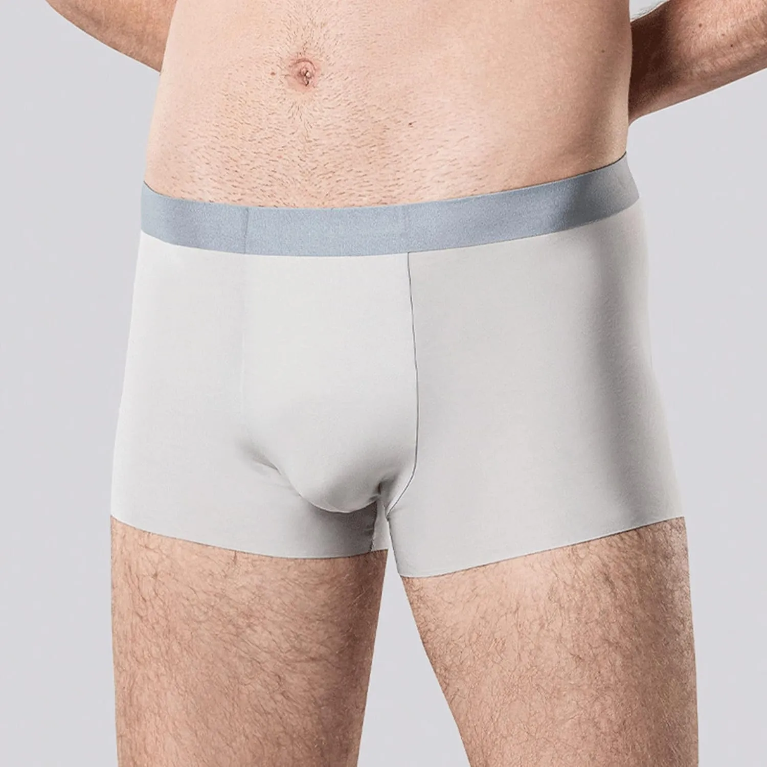JEKE-DG Men's Ice Silk Boxer Briefs Traceless Sexy Breathable Underpants Soft Breathable Trunks Underwear