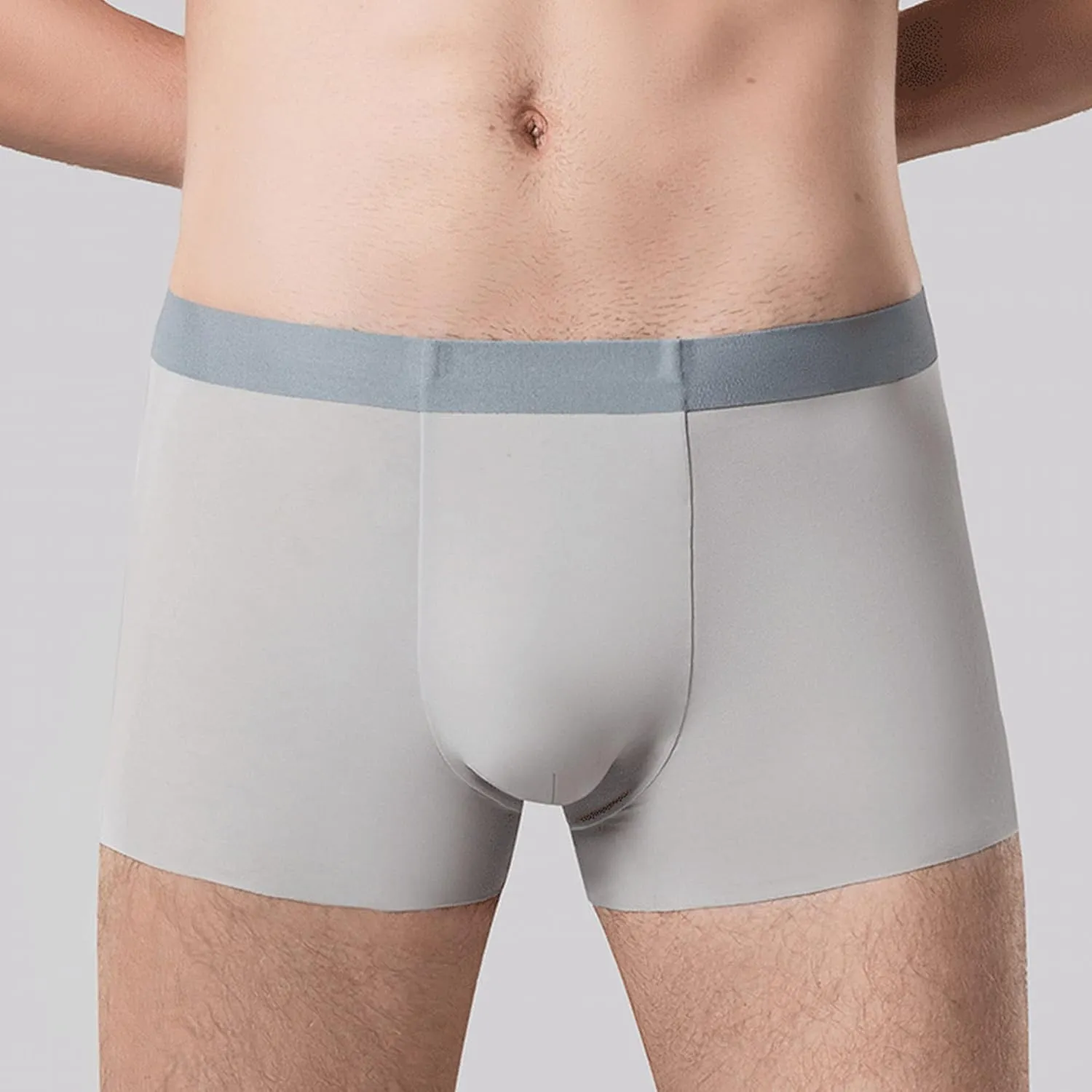 JEKE-DG Men's Ice Silk Boxer Briefs Traceless Sexy Breathable Underpants Soft Breathable Trunks Underwear