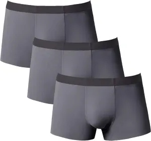 JEKE-DG Men's Ice Silk Boxer Briefs Traceless Sexy Breathable Underpants Soft Breathable Trunks Underwear