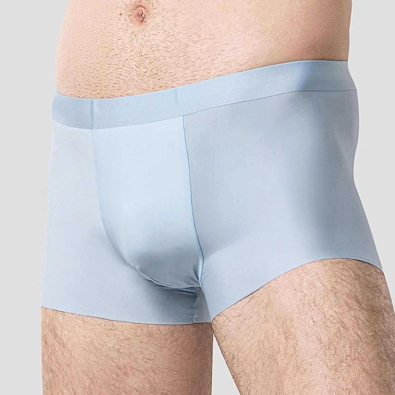 JEKE-DG Men's Ice Silk Boxer Briefs Traceless Sexy Breathable Underpants Soft Breathable Trunks Underwear
