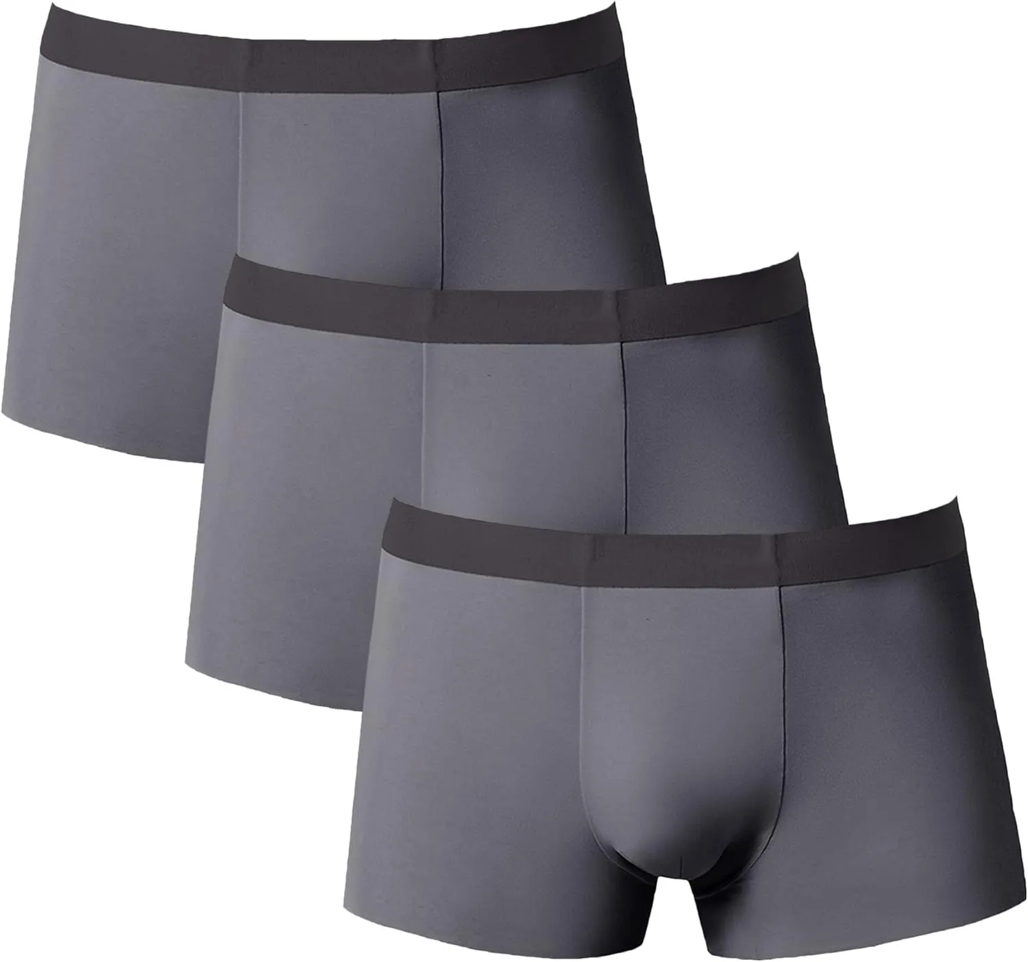JEKE-DG Men's Ice Silk Boxer Briefs Traceless Sexy Breathable Underpants Soft Breathable Trunks Underwear