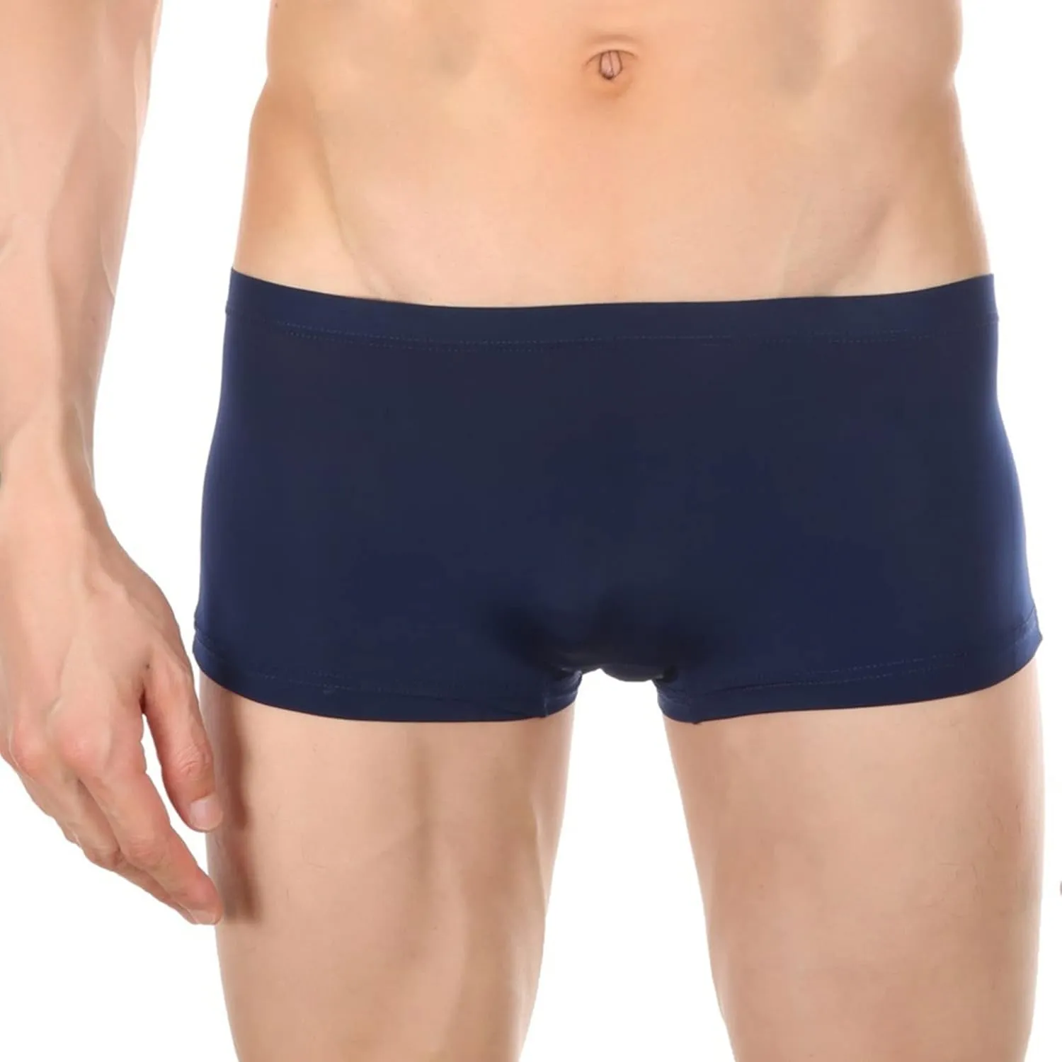 JEKE-DG Men's Ice Silk Breathable Boxer Briefs Sexy Low Rise Trunks Underwear Traceless Transparent Briefs