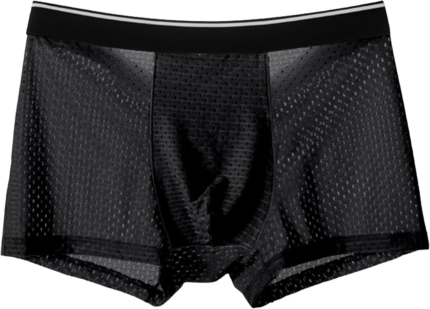JEKE-DG Mens Ice Silk Breathable Mesh Boxers Sexy See Through Trunk Underwear Thin Bulge Pouch Boxer Briefs