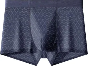 JEKE-DG Mens Ice Silk Mesh Boxer Briefs Breathable Cool Underwear Low Rise Stretch Boxers With Bulge Pouch