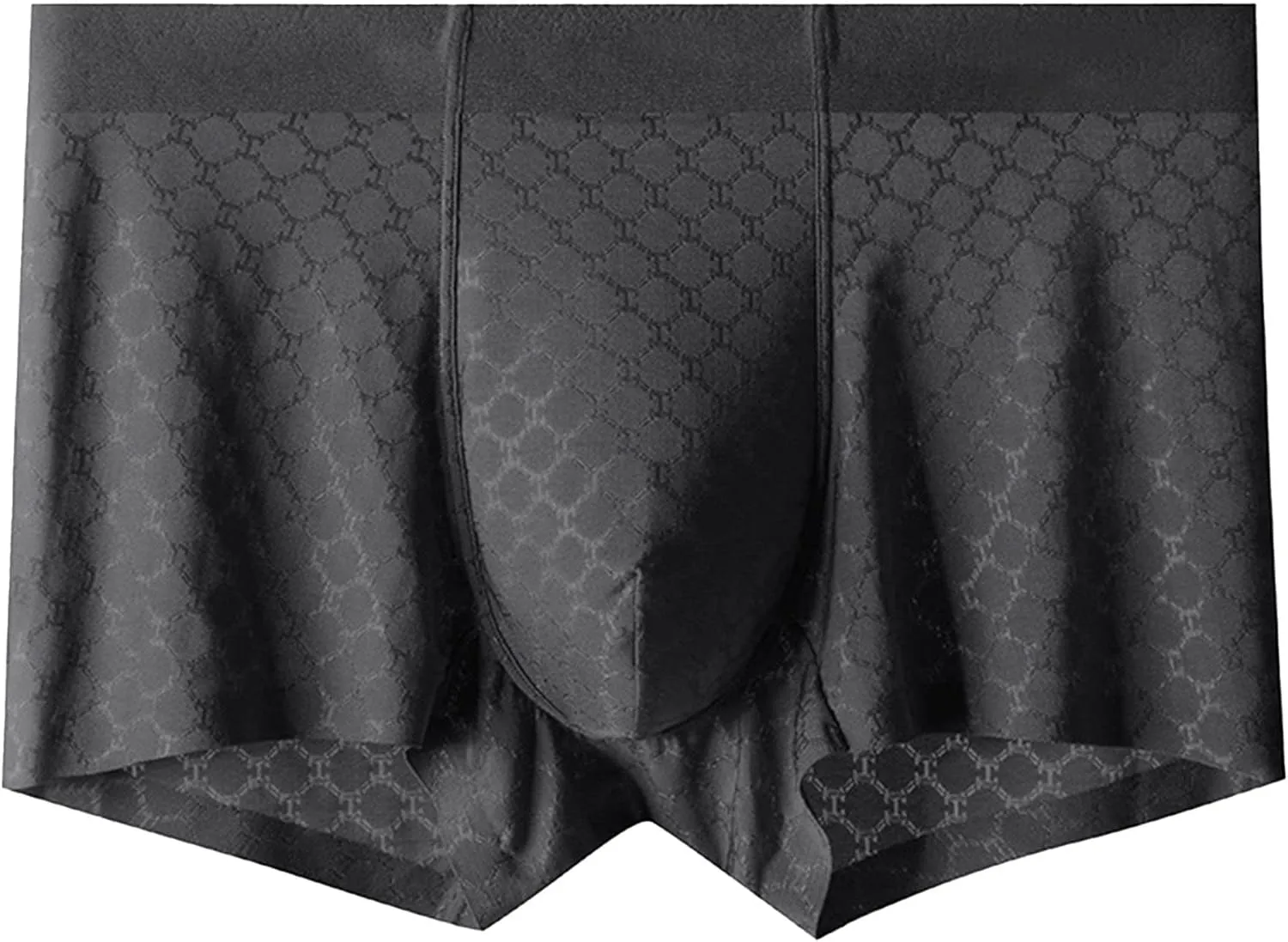 JEKE-DG Mens Ice Silk Trunk Underwear Breathable Cool Boxer Briefs Ultra-Thin Stretch Boxers With Bulge Pouch