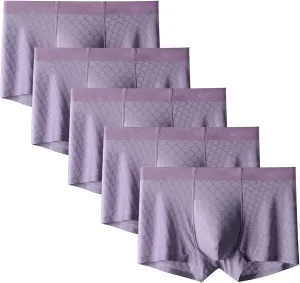 JEKE-DG Mens Ice Silk Trunk Underwear Breathable Cool Boxer Briefs Ultra-Thin Stretch Boxers With Bulge Pouch