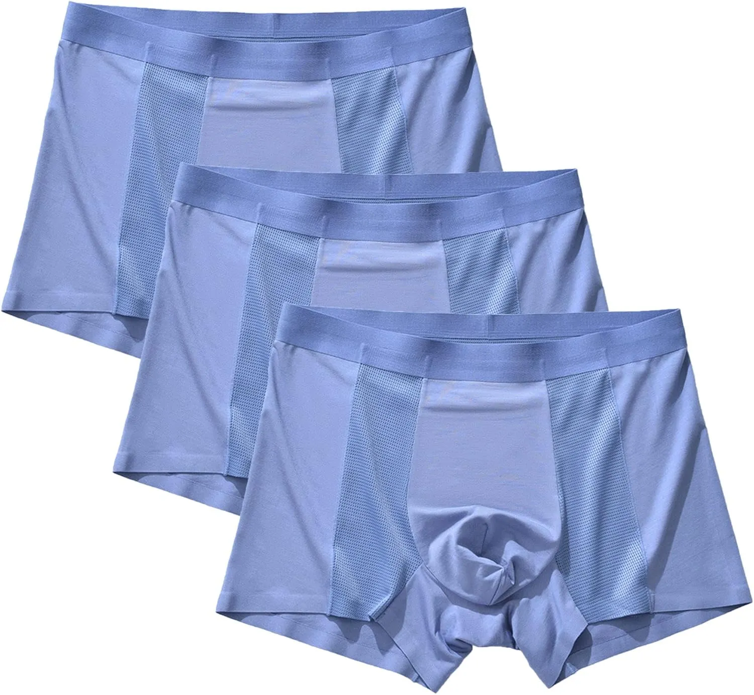 JEKE-DG Men's Mesh Ice Silk Underwear Comfortable Modal Boxer Briefs Soft Breathable Pouch Boxer Trunks Underpants