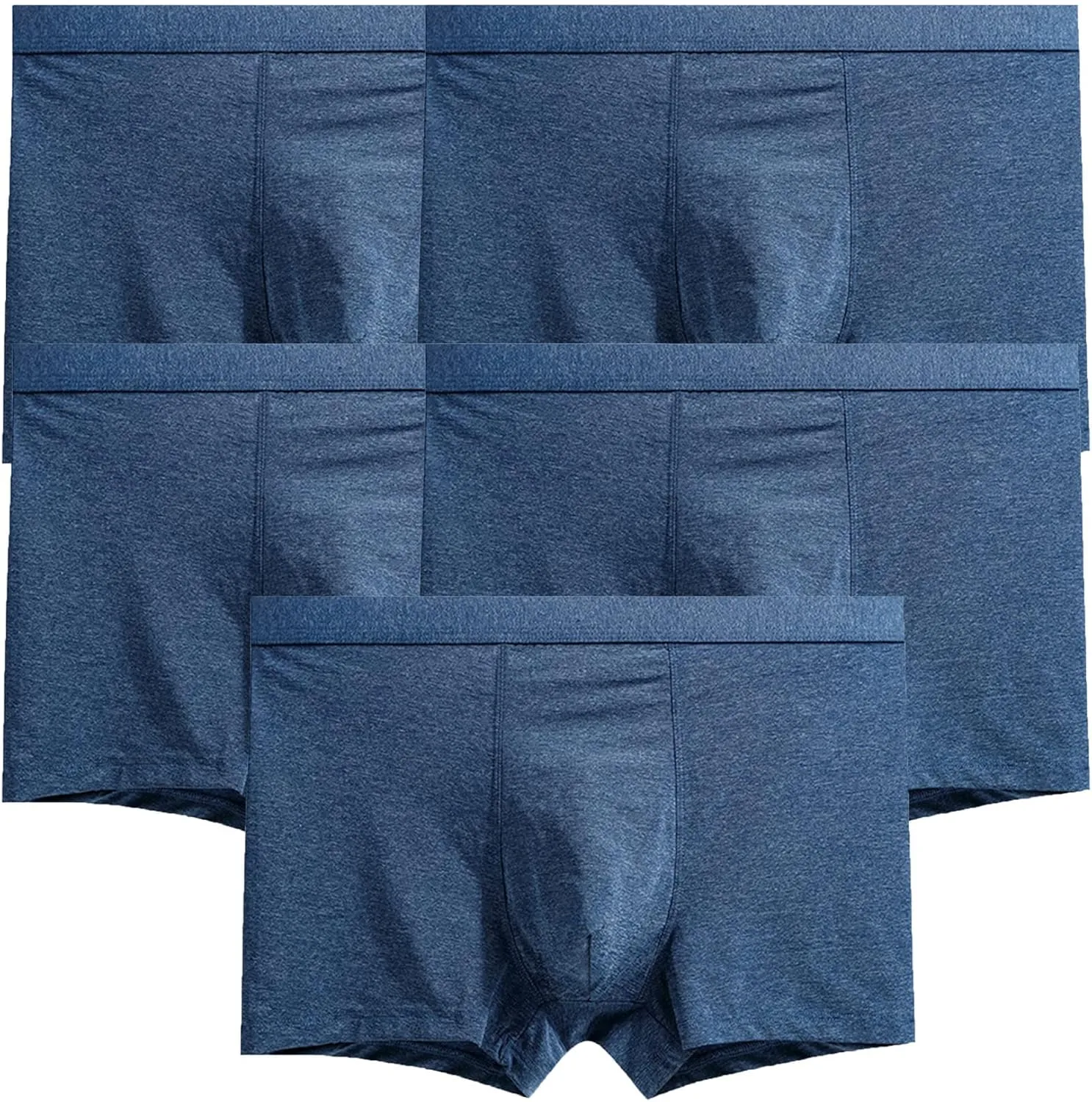 JEKE-DG Men's Silky Boxer Briefs Short Leg Underwear Ice Silk Underwear Trunks With Pouch Breathable Boxer Briefs