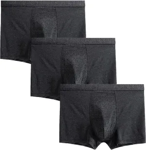JEKE-DG Men's Silky Boxer Briefs Short Leg Underwear Ice Silk Underwear Trunks With Pouch Breathable Boxer Briefs