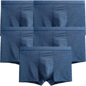 JEKE-DG Men's Silky Boxer Briefs Short Leg Underwear Ice Silk Underwear Trunks With Pouch Breathable Boxer Briefs