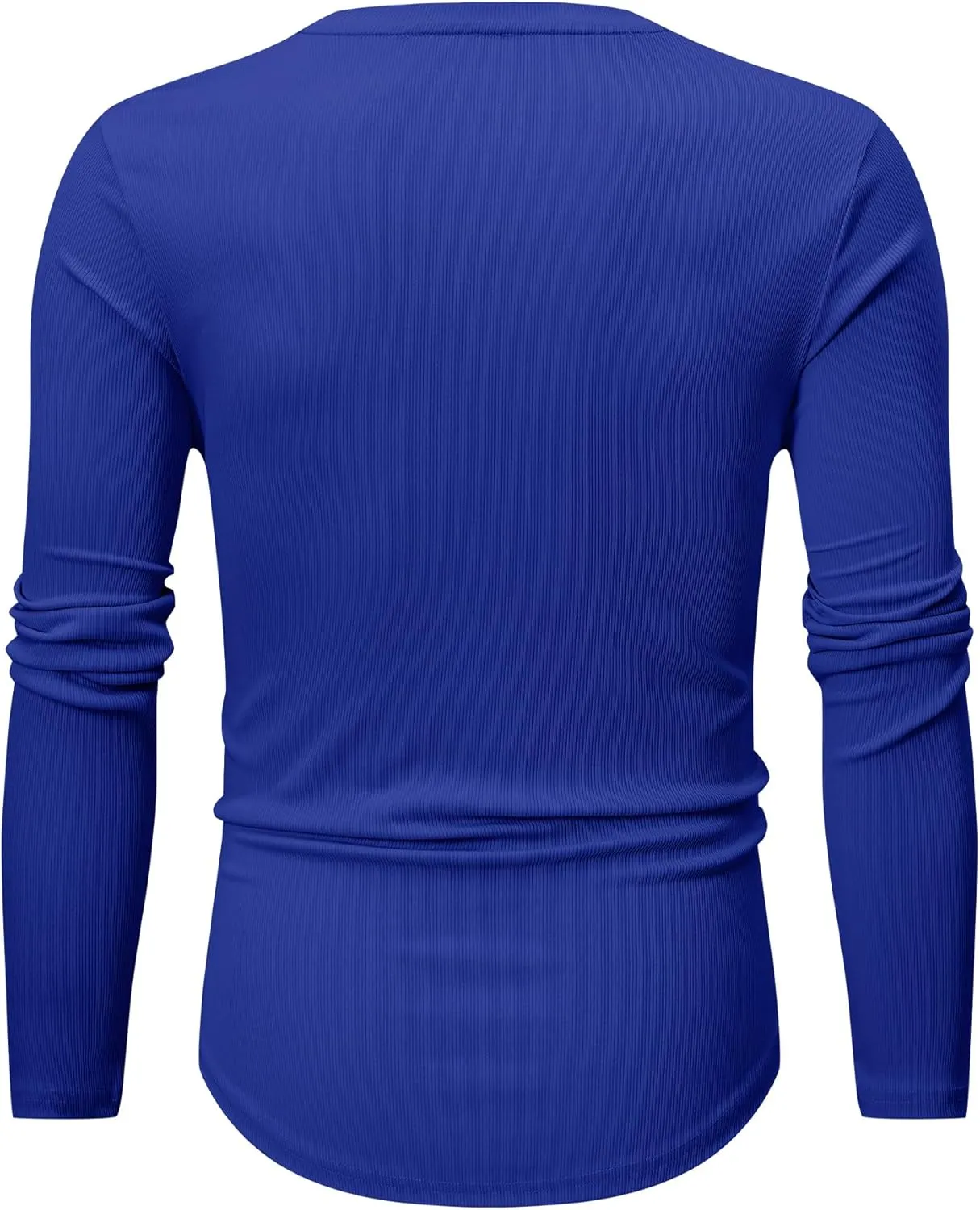 JMIERR Mens Long Sleeve Muscle T Shirts Casual V-Neck Longline Ribbed Tee Shirts