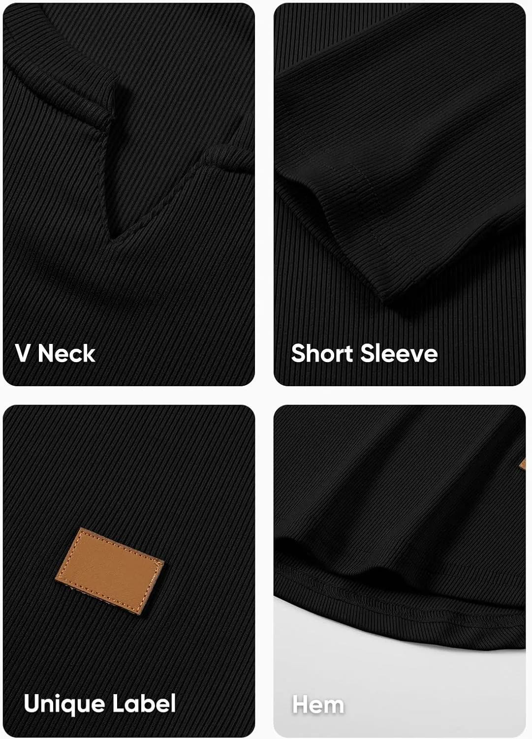 JMIERR Mens Long Sleeve Muscle T Shirts Casual V-Neck Longline Ribbed Tee Shirts