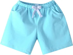 Kids Pull on Jogger Shorts Boys Girls Stretch Chino Shorts Summer Elastic Waist Drawstring Quick Dry Athletic Pants