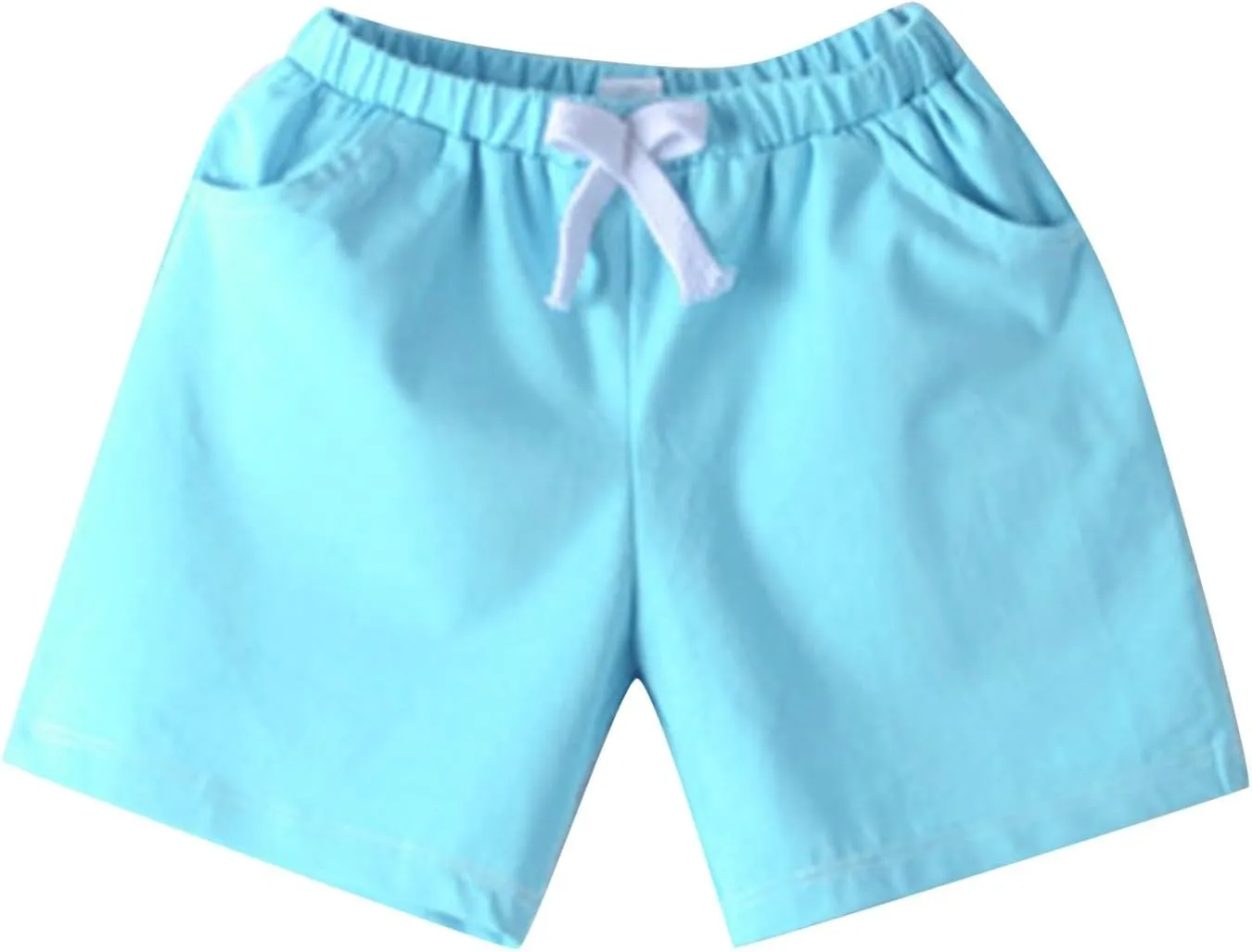 Kids Pull on Jogger Shorts Boys Girls Stretch Chino Shorts Summer Elastic Waist Drawstring Quick Dry Athletic Pants