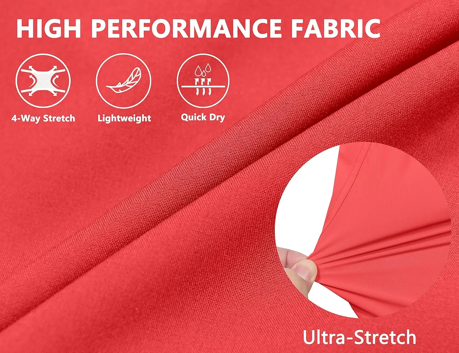 Little Donkey Andy Women's Quick-Dry Running Shorts, High Waist Stretch Workout Hiking Bicycle Athletic Shorts with Liner
