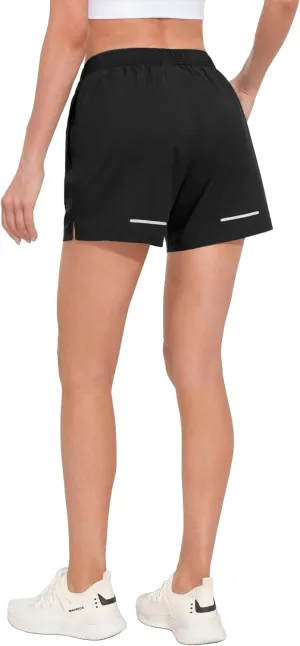 Little Donkey Andy Women's Running Shorts, Lightweight Stretch Workout Outdoor Hiking Bicycle Athletic Shorts with Pockets