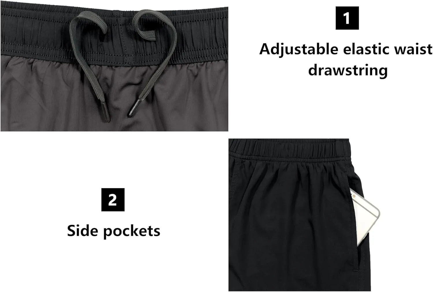 Little Donkey Andy Women's Running Shorts, Lightweight Stretch Workout Outdoor Hiking Bicycle Athletic Shorts with Pockets