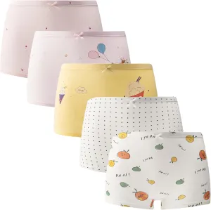 Little Girls Cotton Boy Shorts Toddler Panties Baby Princess Underwear (Pack of 4)