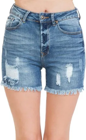 Little Vintage Girls Wax Jean Shorts Butt I Love You Shorts for Women
