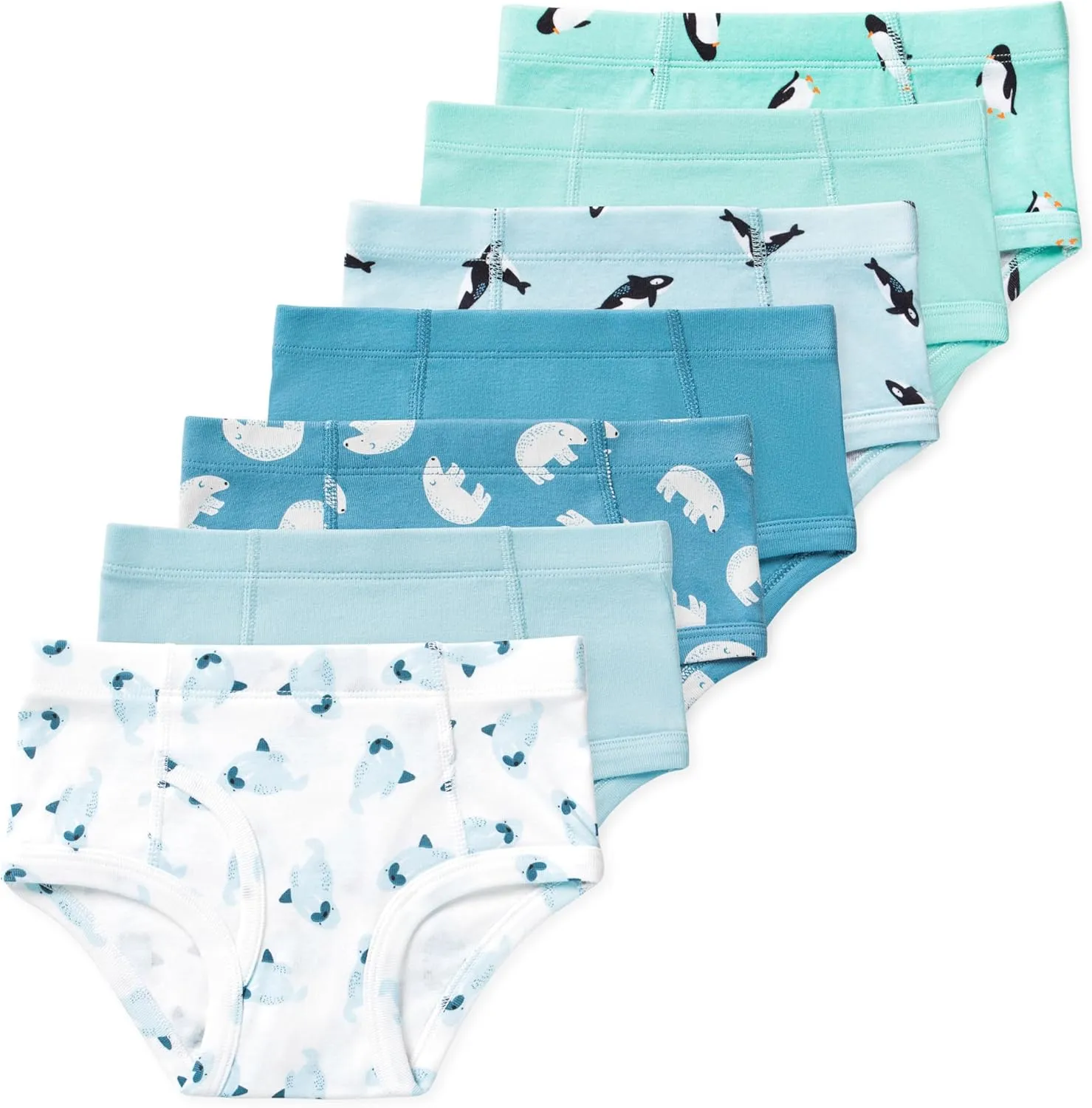 Lucky & Me | Nolan Boy's Briefs | Children's Tagless Soft Cotton Underwear | 7 Pack