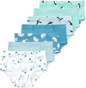 Lucky & Me | Nolan Boy's Briefs | Children's Tagless Soft Cotton Underwear | 7 Pack