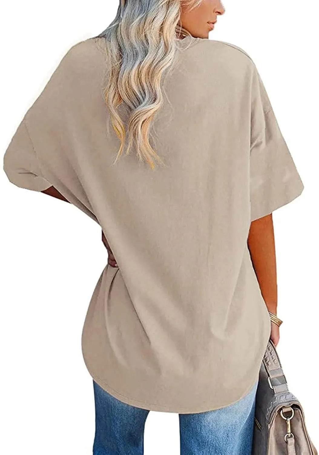 luwita Oversized T Shirts for Women Loose Fit Crewneck Short Sleeve Tops Summer Casual Blouse Y2K 2025 Basic Tees