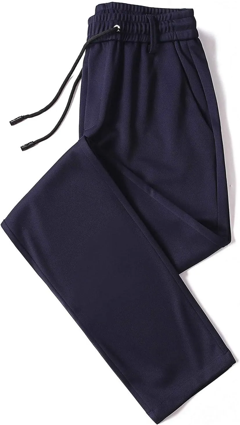 Men Cargo Chino Pants Casual Linen Stretchy Drawstring Waist Pant Sweatpants Joggers Sports Gym Jogging