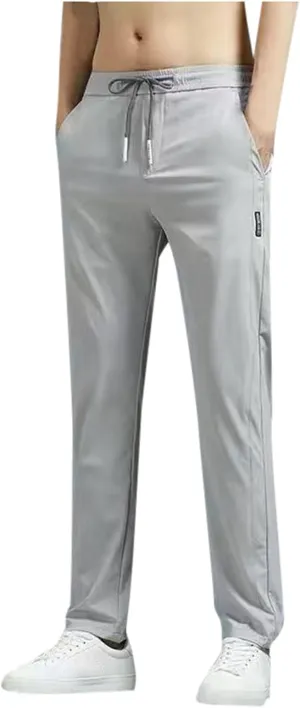 Men Cargo Combat Pants Casual Cotton Stretch Drawstring Waist Pant Comfort Sweatpants Joggers Loose Fit Yoga