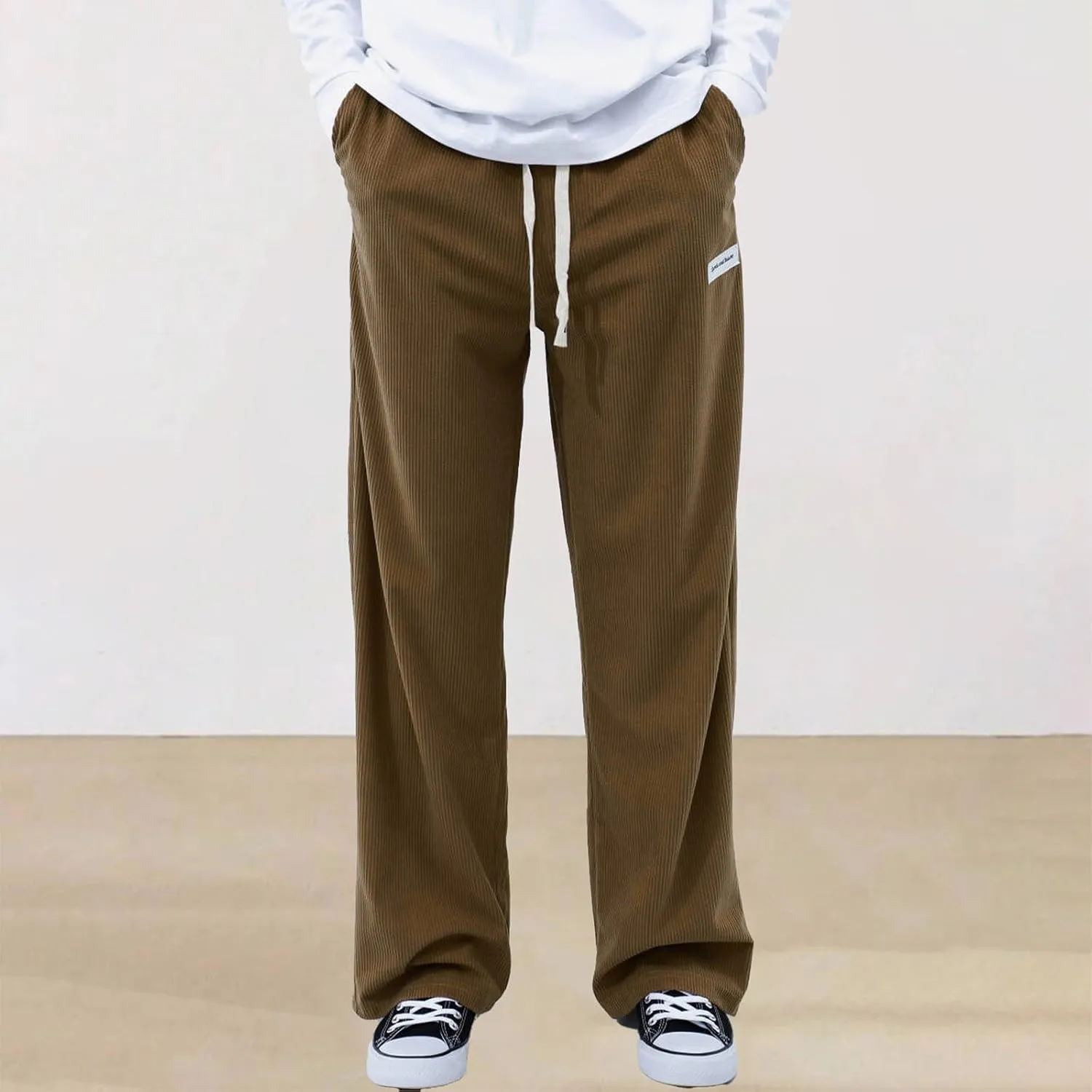 Men Cargo Combat Work Pant Gym Sports Jogger uflage Soft Jog Sweatpants Baggy Pant Drawstring Pull-On Pants