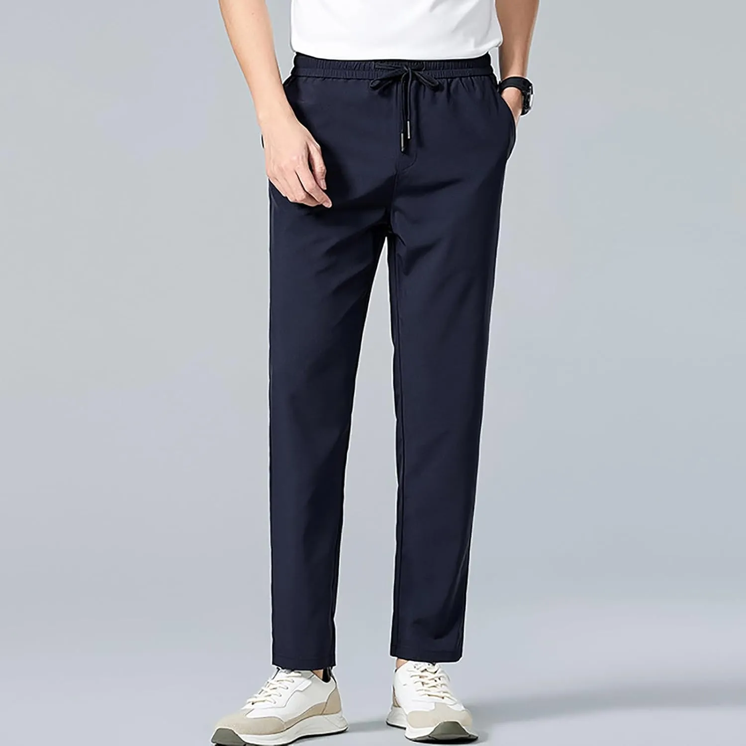 Men Joggers Loose Fit Joggers Sweat Pants with Pocket Sport Track Lounge Pant Comfortable Soft Jogging Bottoms